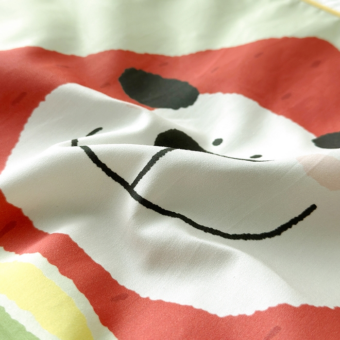 91家纺网 家纺一手货源 找家纺 荷马之梦 2025新款A类100支全棉贡缎双股加厚加柔儿童枕套-水果系列 小西瓜