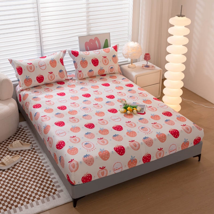 91家纺网 家纺一手货源 找家纺 （总）贝兰仙奴 2025春夏新款全棉纯棉12868印花单床笠 床笠单件