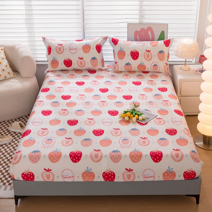 91家纺网 家纺一手货源 找家纺 （总）贝兰仙奴 2025春夏新款全棉纯棉12868印花单床笠 床笠单件