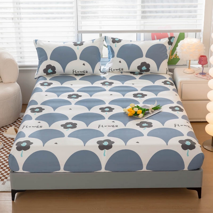 91家纺网 家纺一手货源 找家纺 （总）贝兰仙奴 2025春夏新款全棉纯棉12868印花单床笠 床笠单件