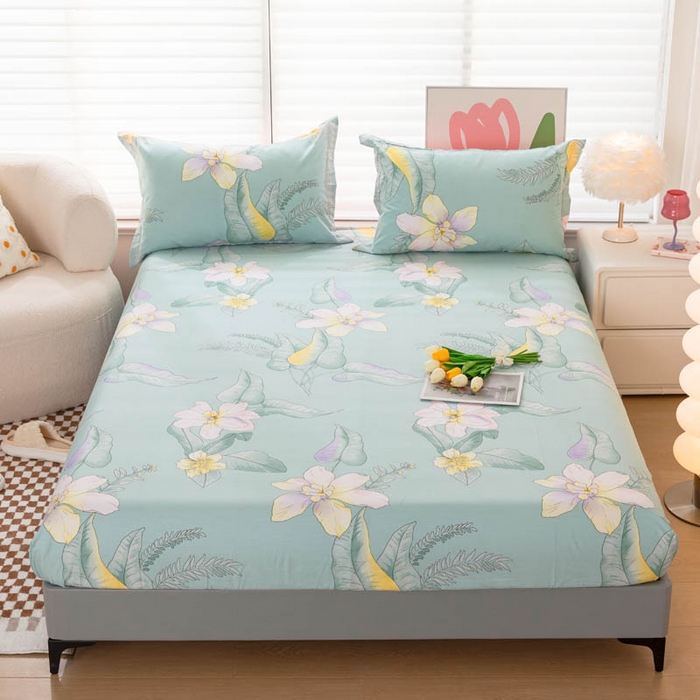 91家纺网 家纺一手货源 找家纺 （总）贝兰仙奴 2025春夏新款全棉纯棉12868印花单床笠 床笠单件