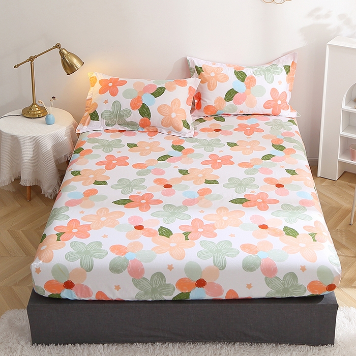 91家纺网 家纺一手货源 找家纺 （总）贝兰仙奴 2025春夏新款全棉纯棉12868印花单床笠 床笠单件