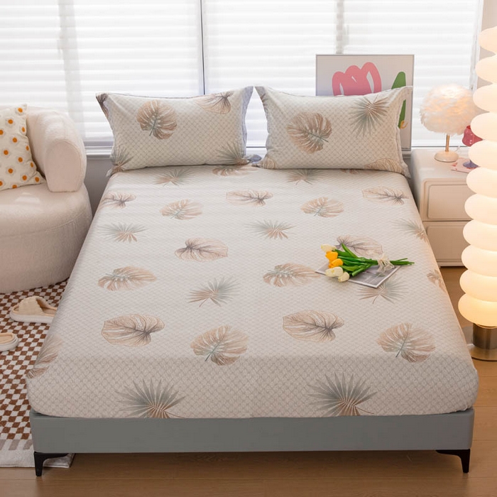 91家纺网 家纺一手货源 找家纺 （总）贝兰仙奴 2025春夏新款全棉纯棉12868印花单床笠 床笠单件