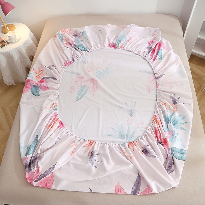 91家纺网 家纺一手货源 找家纺 贝兰仙奴 2025春夏新款全棉纯棉12868印花单床笠 床笠单件 红唇