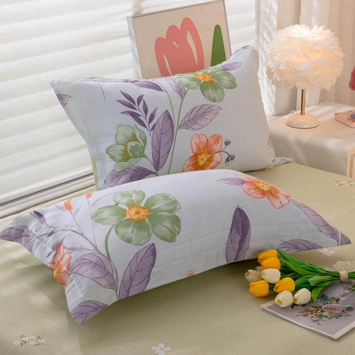 91家纺网 家纺一手货源 找家纺 （总）贝兰仙奴 2025春夏新款全棉纯棉12868印花单枕套 枕套单件