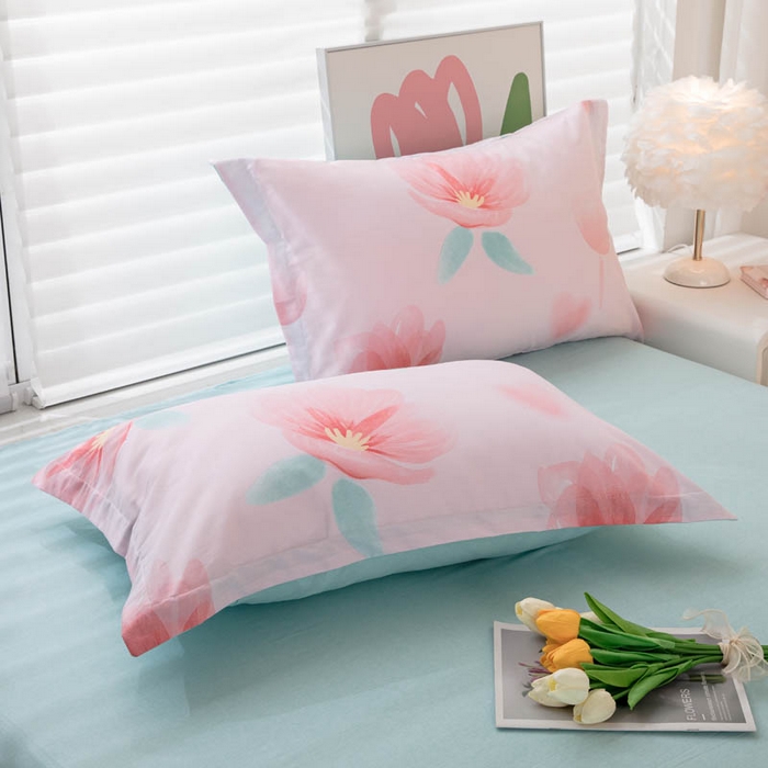 91家纺网 家纺一手货源 找家纺 （总）贝兰仙奴 2025春夏新款全棉纯棉12868印花单枕套 枕套单件