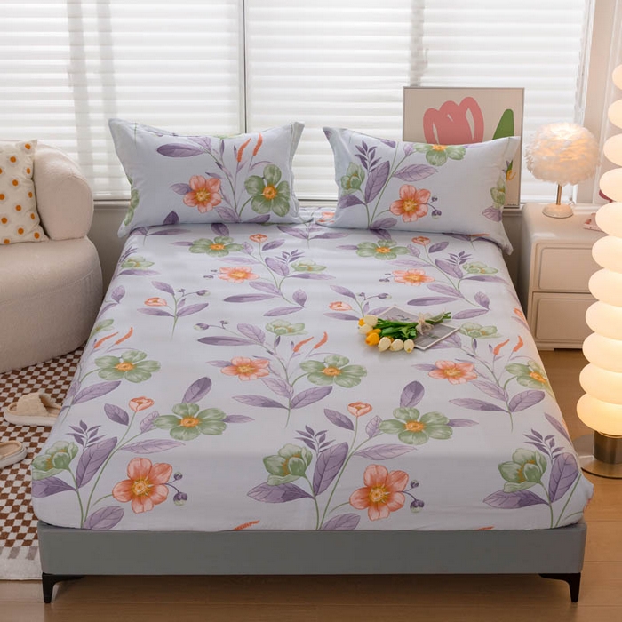 贝兰仙奴 2025春夏新款全棉纯棉12868印花单床笠 床笠单件 花房迷香兰