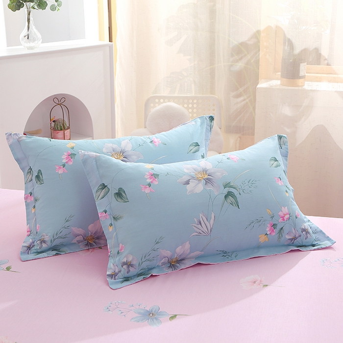 91家纺网 家纺一手货源 找家纺 （总）贝兰仙奴 2025春夏新款全棉纯棉12868印花单枕套 枕套单件