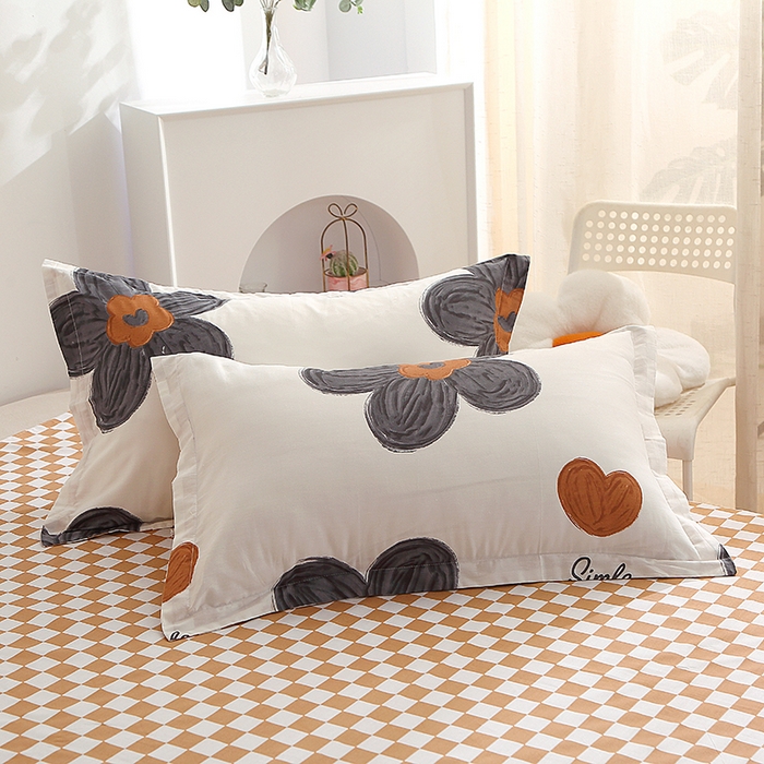 91家纺网 家纺一手货源 找家纺 （总）贝兰仙奴 2025春夏新款全棉纯棉12868印花单枕套 枕套单件