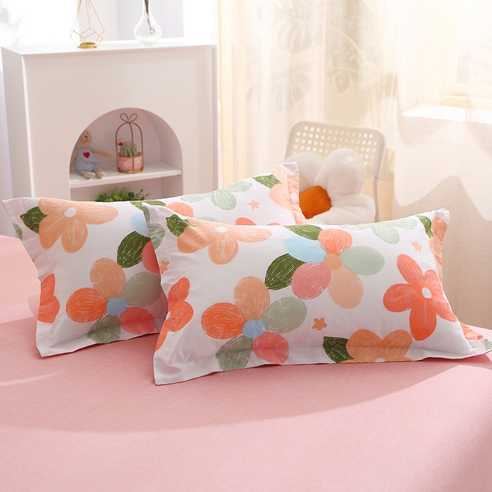 91家纺网 家纺一手货源 找家纺 （总）贝兰仙奴 2025春夏新款全棉纯棉12868印花单枕套 枕套单件