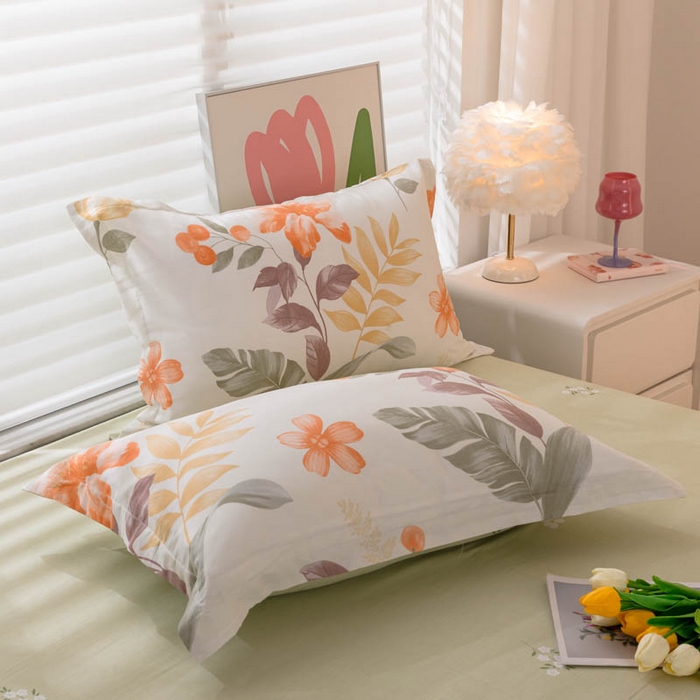 91家纺网 家纺一手货源 找家纺 （总）贝兰仙奴 2025春夏新款全棉纯棉12868印花单枕套 枕套单件