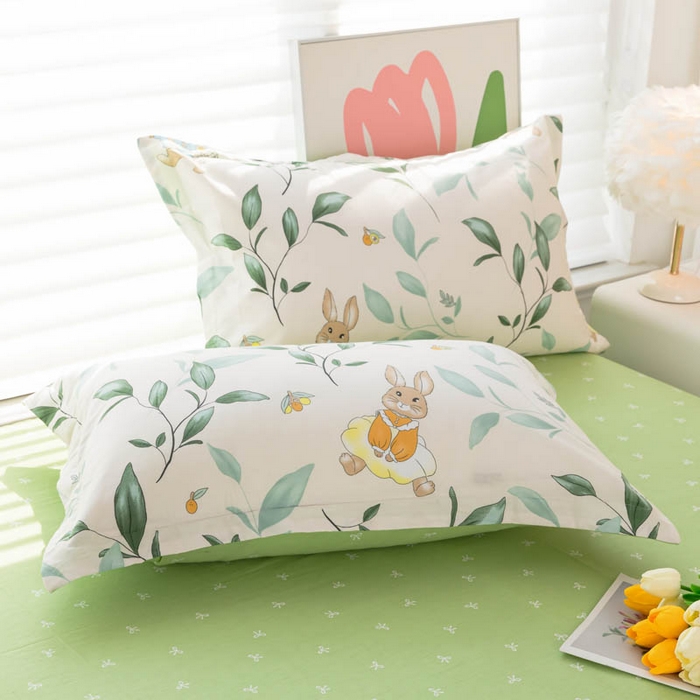 91家纺网 家纺一手货源 找家纺 （总）贝兰仙奴 2025春夏新款全棉纯棉12868印花单枕套 枕套单件