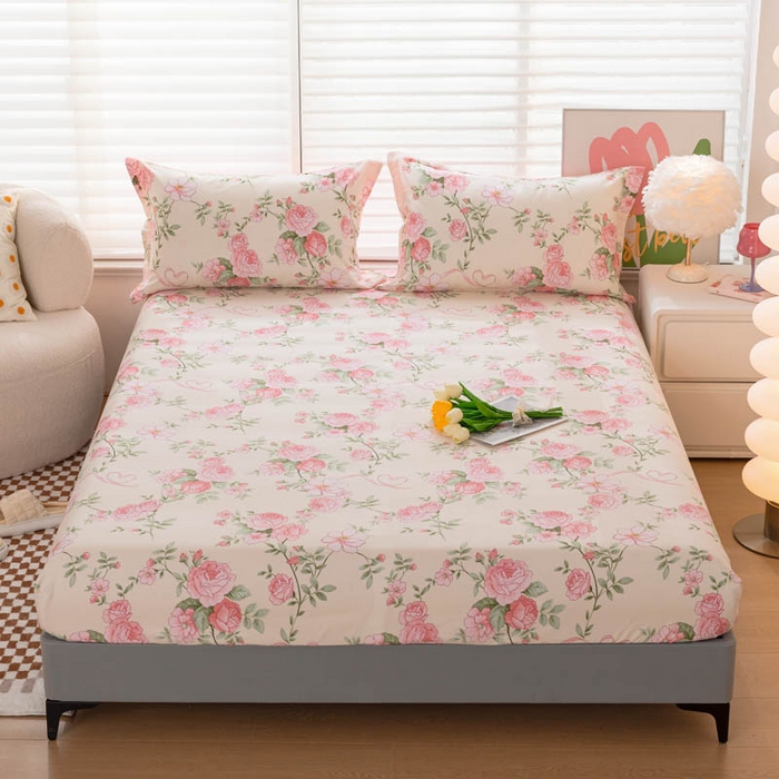 贝兰仙奴 2025春夏新款全棉纯棉12868印花单床笠 床笠单件 花香满径