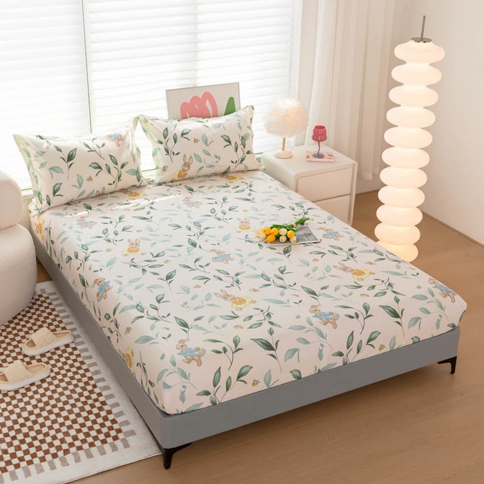 91家纺网 家纺一手货源 找家纺 贝兰仙奴 2025春夏新款全棉纯棉12868印花单床笠 床笠单件 如期