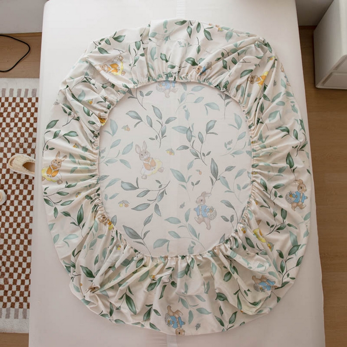 91家纺网 家纺一手货源 找家纺 贝兰仙奴 2025春夏新款全棉纯棉12868印花单床笠 床笠单件 如期