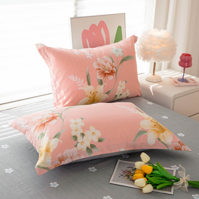 91家纺网 家纺一手货源 找家纺 （总）贝兰仙奴 2025春夏新款全棉纯棉12868印花单枕套 枕套单件