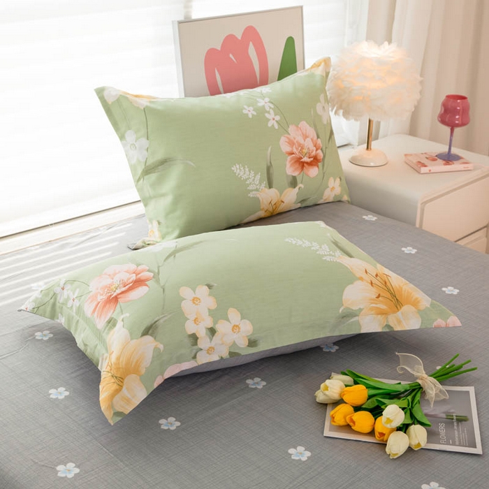 91家纺网 家纺一手货源 找家纺 （总）贝兰仙奴 2025春夏新款全棉纯棉12868印花单枕套 枕套单件