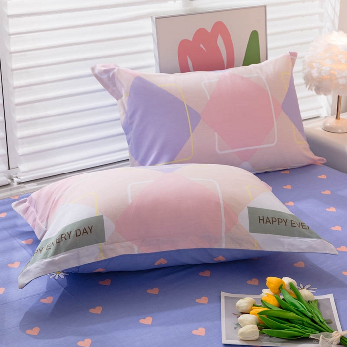 91家纺网 家纺一手货源 找家纺 （总）贝兰仙奴 2025春夏新款全棉纯棉12868印花单枕套 枕套单件