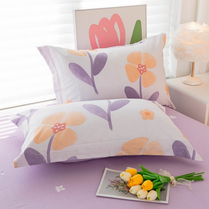 91家纺网 家纺一手货源 找家纺 （总）贝兰仙奴 2025春夏新款全棉纯棉12868印花单枕套 枕套单件