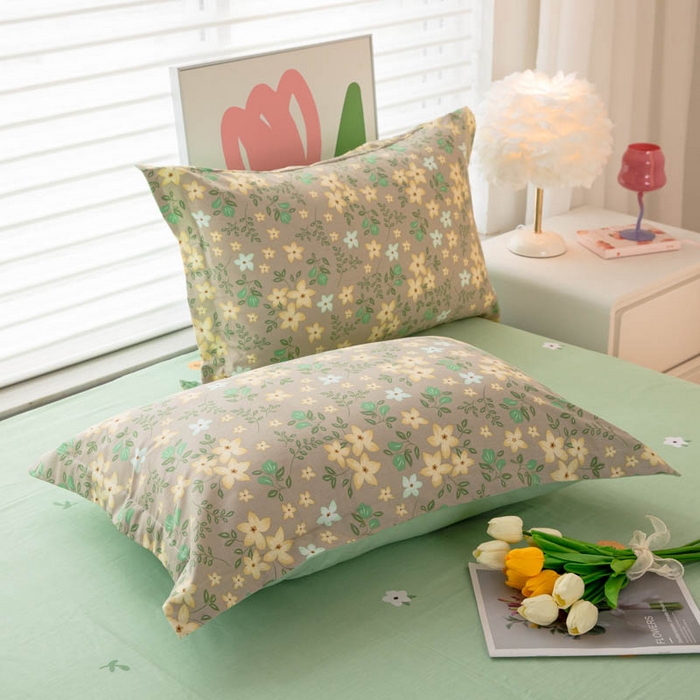 91家纺网 家纺一手货源 找家纺 （总）贝兰仙奴 2025春夏新款全棉纯棉12868印花单枕套 枕套单件