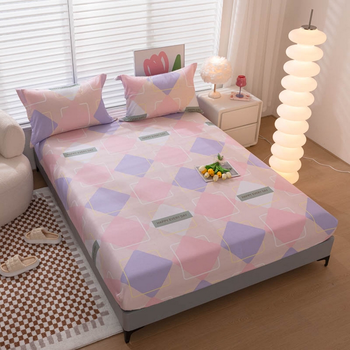 91家纺网 家纺一手货源 找家纺 贝兰仙奴 2025春夏新款全棉纯棉12868印花单床笠 床笠单件 时光漫旅