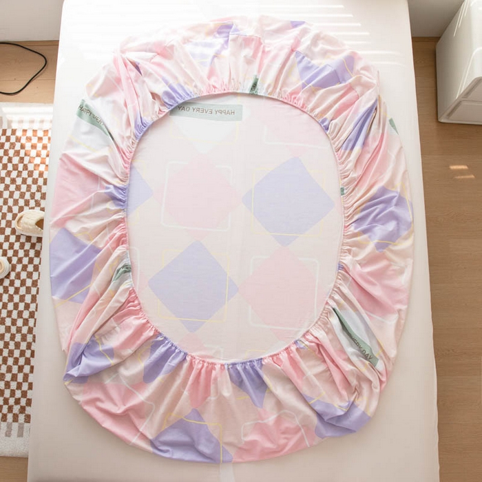 91家纺网 家纺一手货源 找家纺 贝兰仙奴 2025春夏新款全棉纯棉12868印花单床笠 床笠单件 时光漫旅