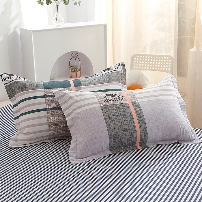 91家纺网 家纺一手货源 找家纺 贝兰仙奴 2025春夏新款全棉纯棉12868印花单枕套 枕套单件 卡尔