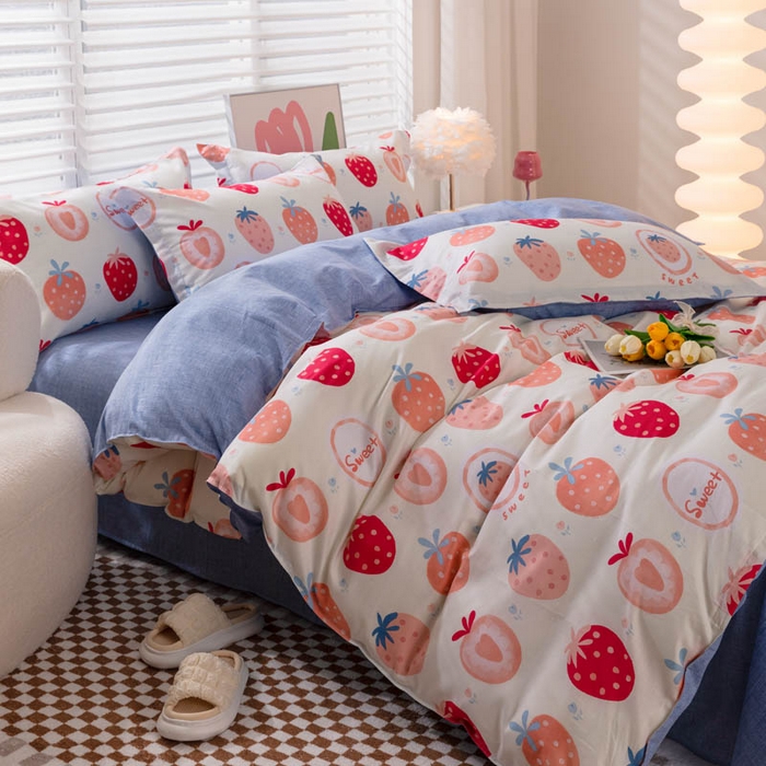 91家纺网 家纺一手货源 找家纺 （总）贝兰仙奴 2025春夏新款全棉纯棉12868印花四件套