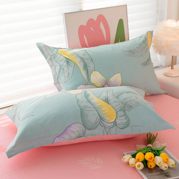 贝兰仙奴 2025春夏新款全棉纯棉12868印花单枕套 枕套单件 琉璃