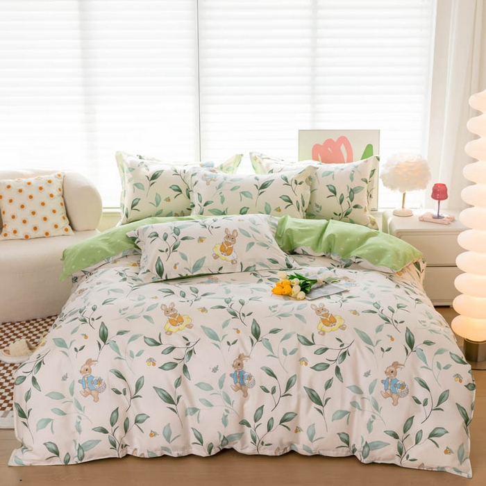 91家纺网 家纺一手货源 找家纺 （总）贝兰仙奴 2025春夏新款全棉纯棉12868印花四件套