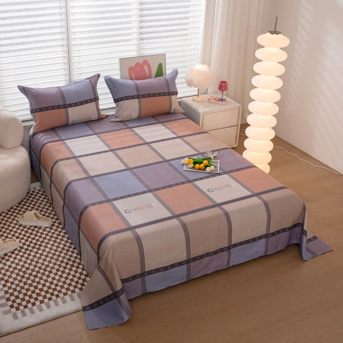 91家纺网 家纺一手货源 找家纺 （总）贝兰仙奴 2025春夏新款全棉纯棉12868印花单床单 床单单件