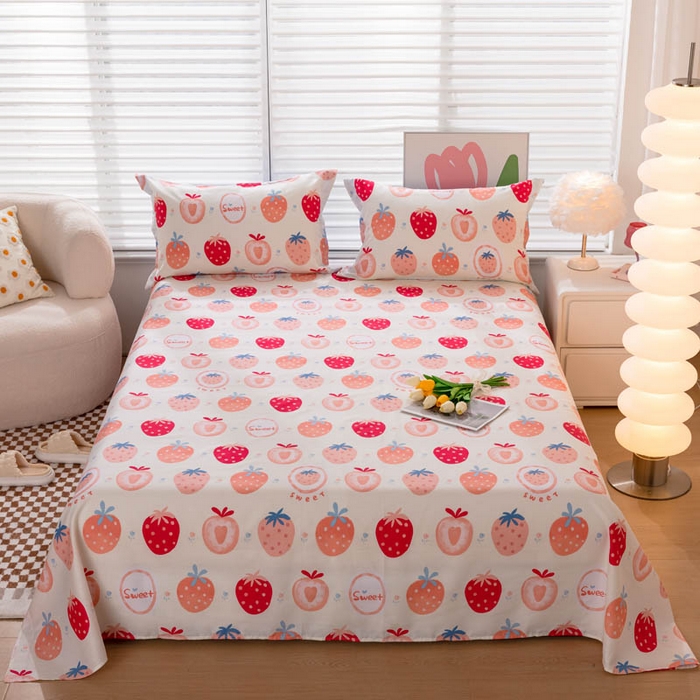 91家纺网 家纺一手货源 找家纺 （总）贝兰仙奴 2025春夏新款全棉纯棉12868印花单床单 床单单件