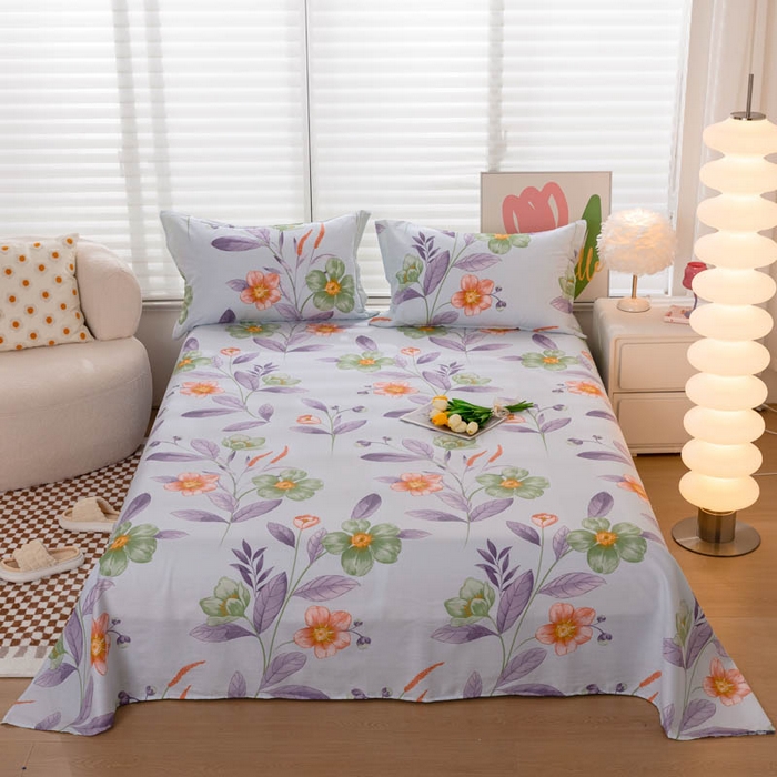 91家纺网 家纺一手货源 找家纺 （总）贝兰仙奴 2025春夏新款全棉纯棉12868印花单床单 床单单件