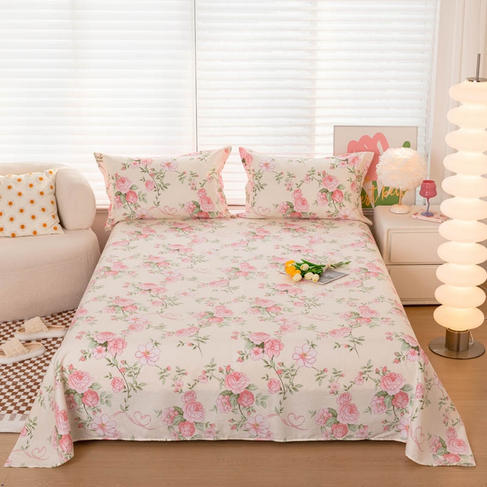 91家纺网 家纺一手货源 找家纺 （总）贝兰仙奴 2025春夏新款全棉纯棉12868印花单床单 床单单件