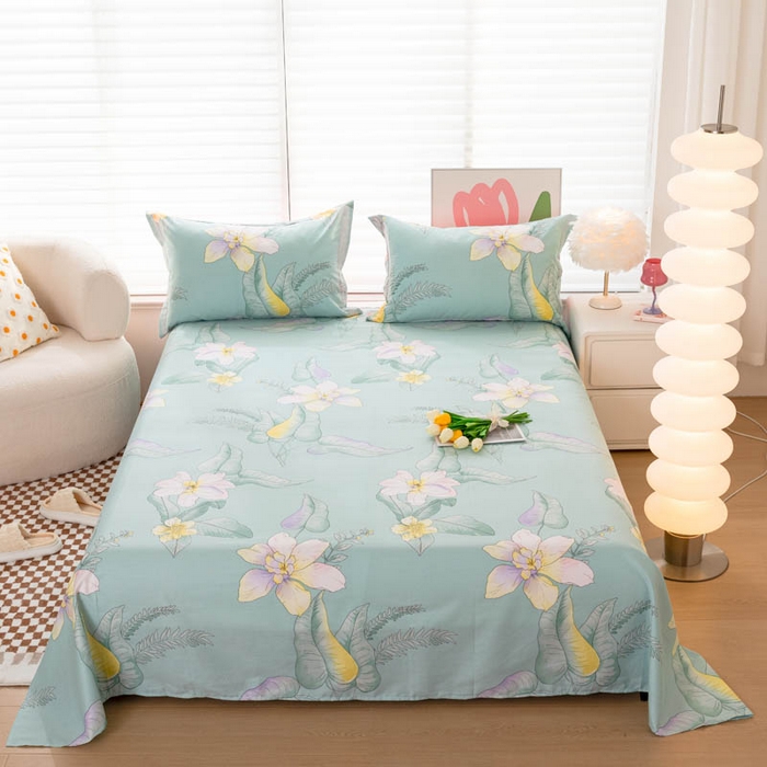 91家纺网 家纺一手货源 找家纺 （总）贝兰仙奴 2025春夏新款全棉纯棉12868印花单床单 床单单件