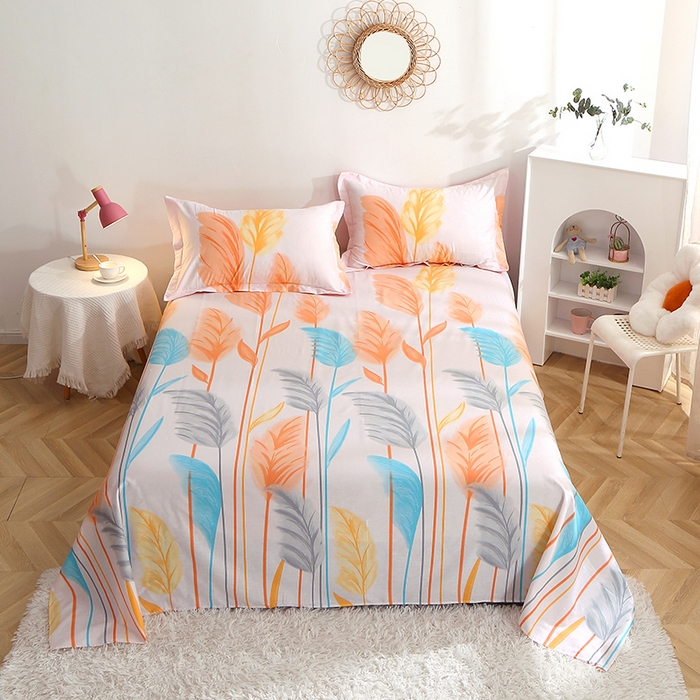 91家纺网 家纺一手货源 找家纺 （总）贝兰仙奴 2025春夏新款全棉纯棉12868印花单床单 床单单件