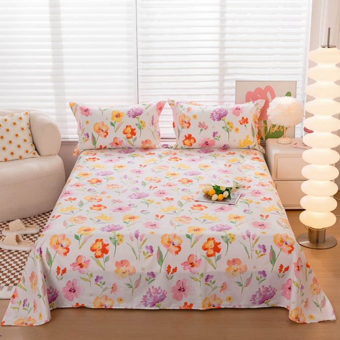 91家纺网 家纺一手货源 找家纺 （总）贝兰仙奴 2025春夏新款全棉纯棉12868印花单床单 床单单件