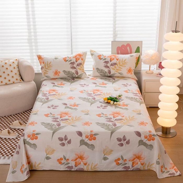 91家纺网 家纺一手货源 找家纺 （总）贝兰仙奴 2025春夏新款全棉纯棉12868印花单床单 床单单件