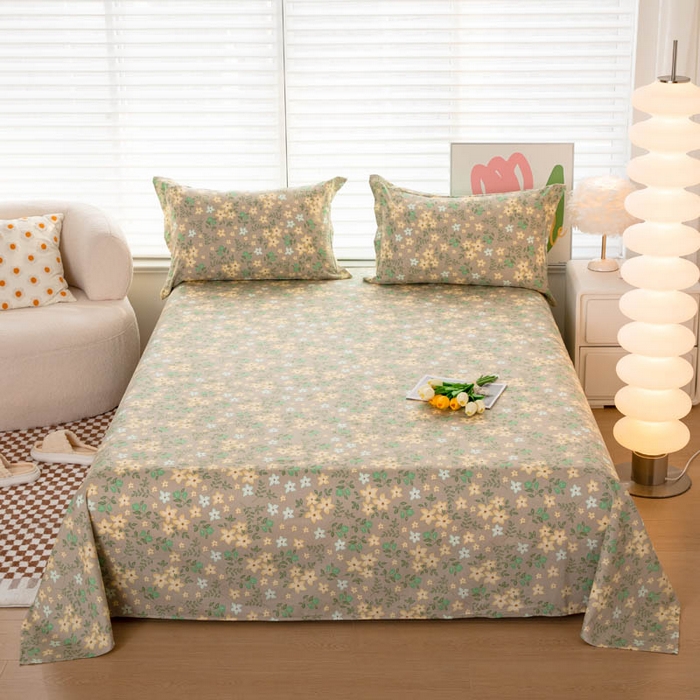 91家纺网 家纺一手货源 找家纺 （总）贝兰仙奴 2025春夏新款全棉纯棉12868印花单床单 床单单件