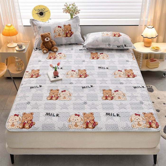 91家纺网 家纺一手货源 找家纺 床笠人家 2025新款全棉夹棉防水床垫 好伙伴