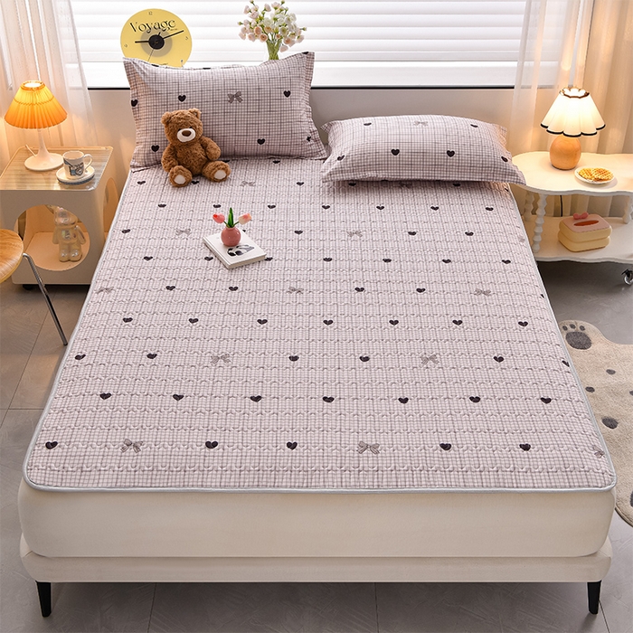 91家纺网 家纺一手货源 找家纺 床笠人家 2025新款全棉夹棉防水床垫 德芙