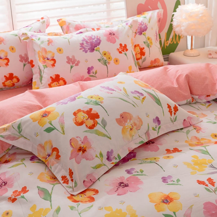 91家纺网 家纺一手货源 找家纺 贝兰仙奴 2025春夏新款全棉纯棉12868印花四件套 茗香