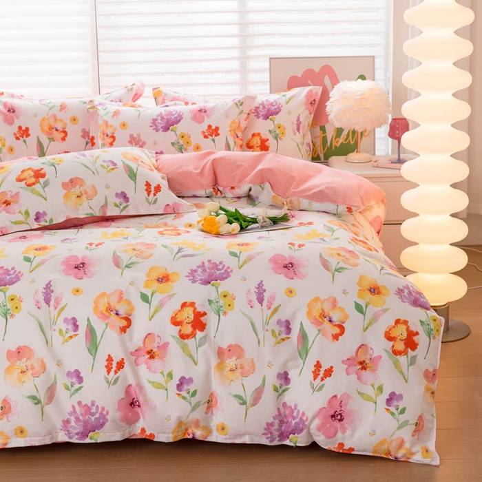 91家纺网 家纺一手货源 找家纺 贝兰仙奴 2025春夏新款全棉纯棉12868印花四件套 茗香