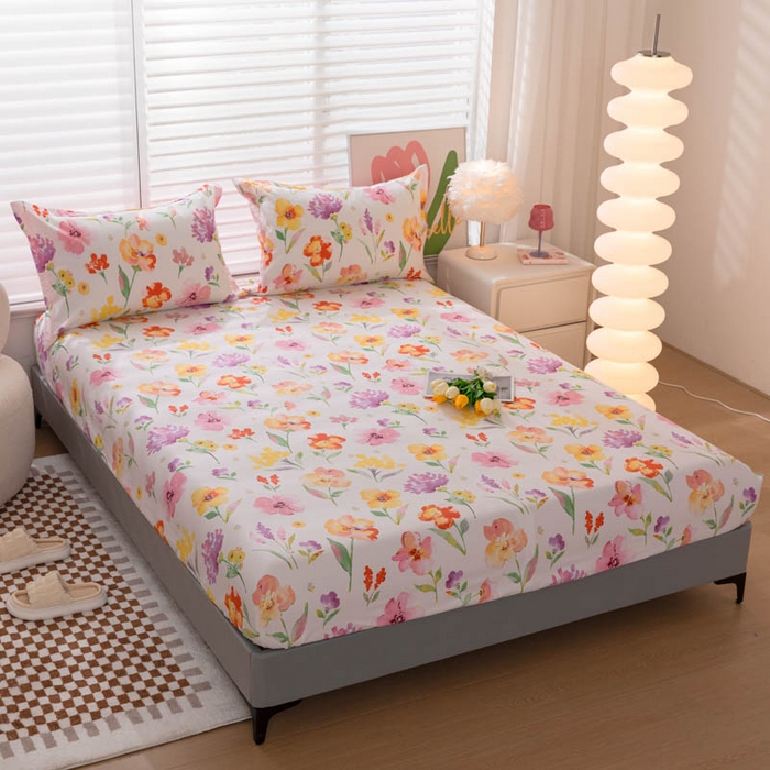 91家纺网 家纺一手货源 找家纺 贝兰仙奴 2025春夏新款全棉纯棉12868印花四件套 茗香