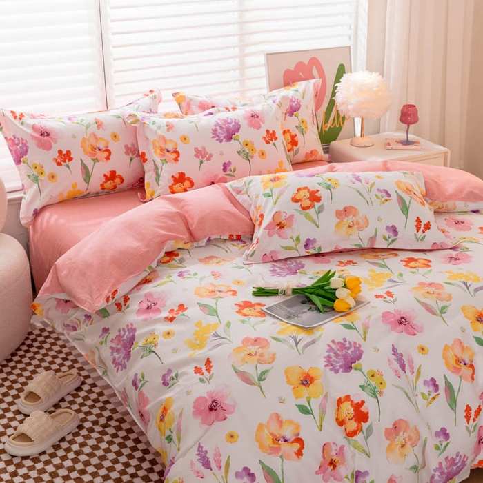 91家纺网 家纺一手货源 找家纺 贝兰仙奴 2025春夏新款全棉纯棉12868印花四件套 茗香