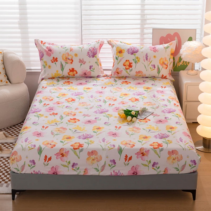 91家纺网 家纺一手货源 找家纺 贝兰仙奴 2025春夏新款全棉纯棉12868印花四件套 茗香