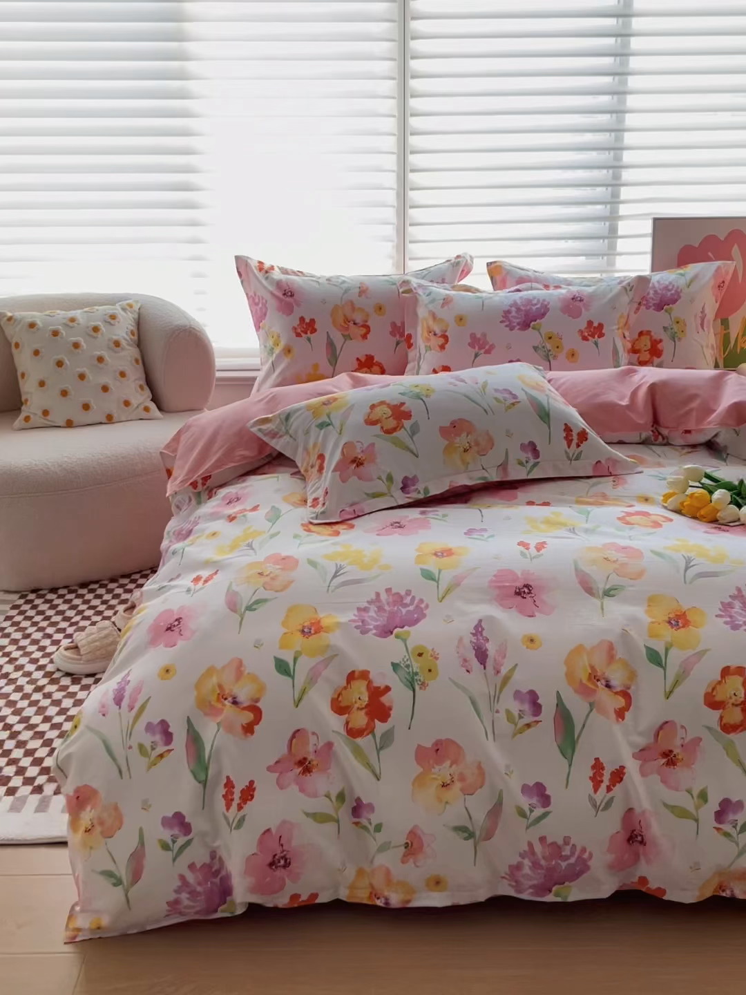 91家纺网 家纺一手货源 找家纺 贝兰仙奴 2025春夏新款全棉纯棉12868印花四件套 茗香