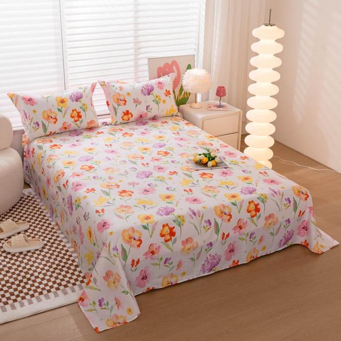 91家纺网 家纺一手货源 找家纺 贝兰仙奴 2025春夏新款全棉纯棉12868印花单床单 床单单件 茗香