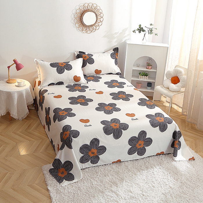 91家纺网 家纺一手货源 找家纺 贝兰仙奴 2025春夏新款全棉纯棉12868印花单床单 床单单件 欧舒丹