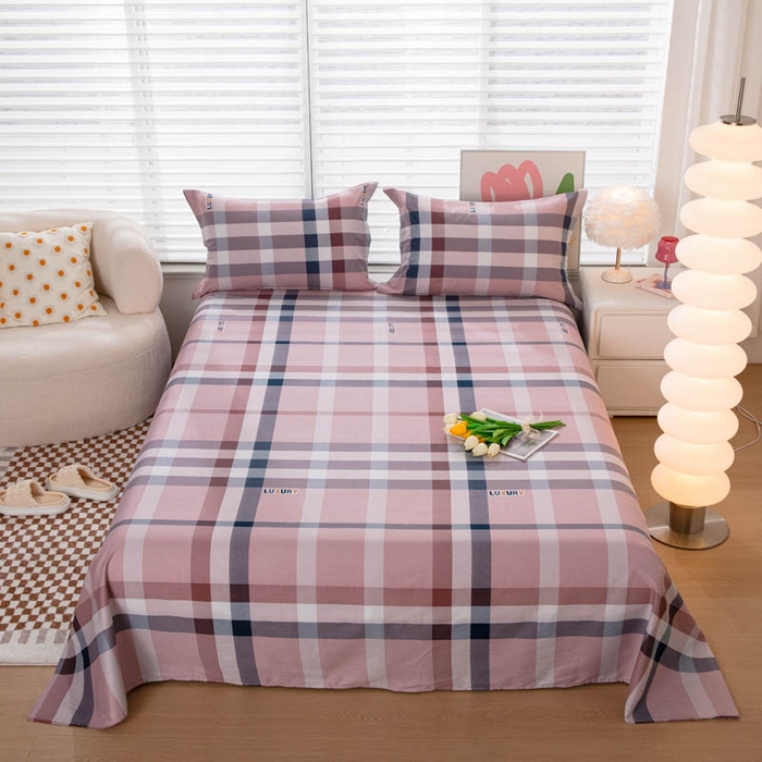 91家纺网 家纺一手货源 找家纺 贝兰仙奴 2025春夏新款全棉纯棉12868印花单床单 床单单件 奇特咖